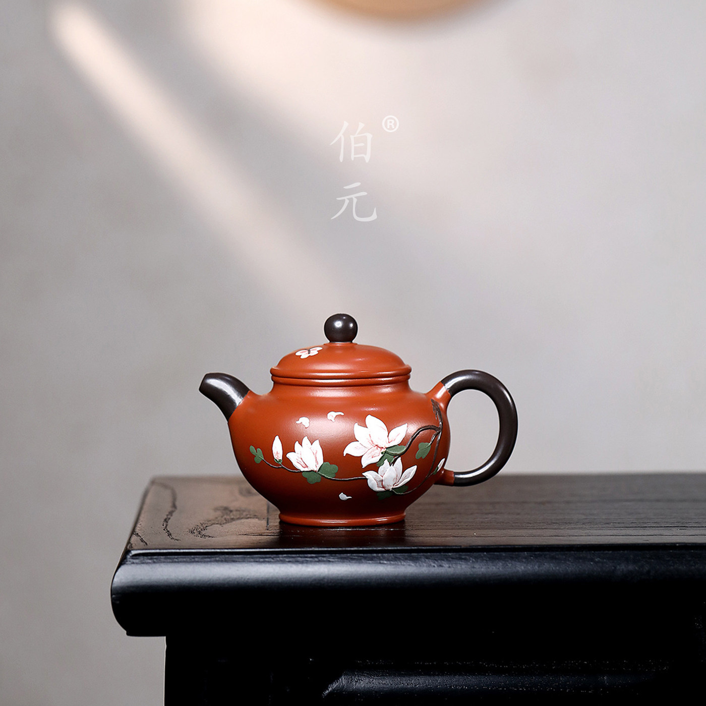 伯元中式紫砂泥绘掇只