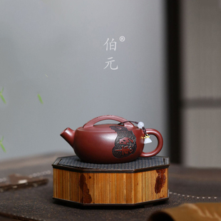 宜兴紫砂壶原矿紫泥禅茶一味汉瓦壶中式家用功夫茶具泡茶壶 160ml