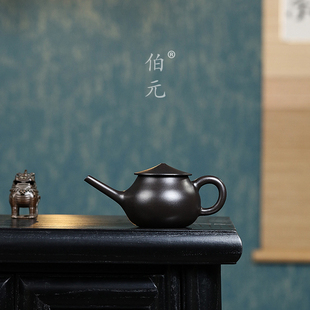 宜兴紫砂壶原矿大红袍焐灰渔翁壶中式礼品功夫茶具国风茶器 160ml