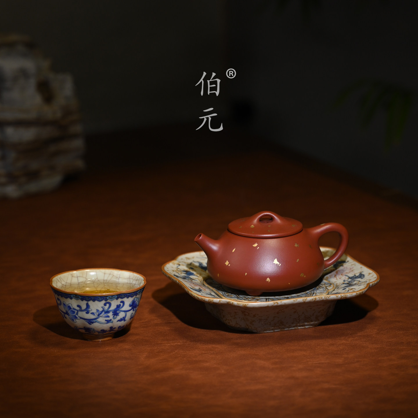 宜兴紫砂壶原矿朱泥洒金石瓢全手工精美功夫茶具国风泡茶壶 200ml