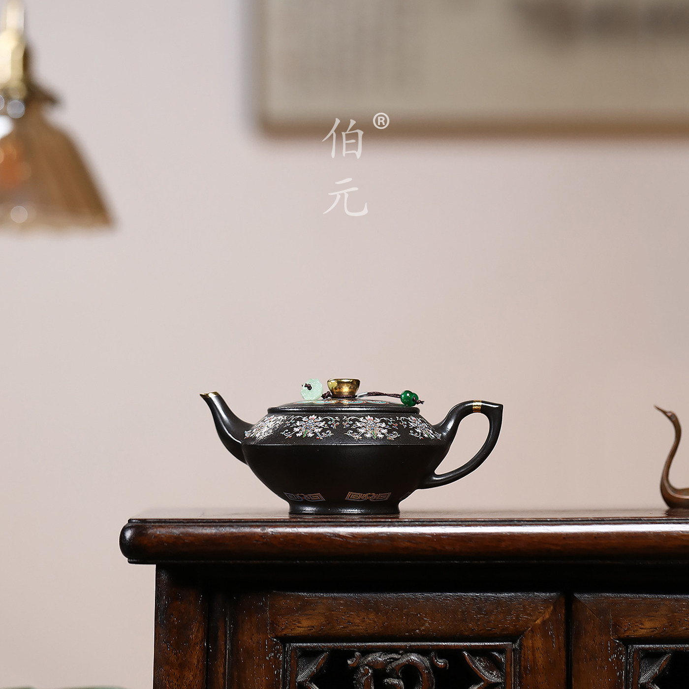 伯元中式紫砂珐琅彩汉云