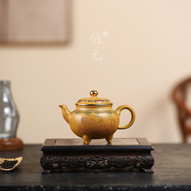 描金珐琅彩大彬如意伯元紫砂中式
