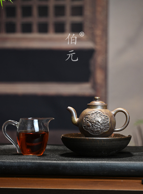 宜兴紫砂壶原矿沉香段泥瑞兽宫灯中式家用功夫茶具国风茶器 320ml