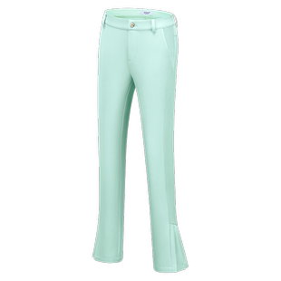 新款高尔夫女士长裤修身裤子百褶裤脚喇叭裤速干弹力九分球裤