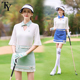 春夏高尔夫女士服装 口上衣golf服饰 高弹防晒百褶袖 五分袖 运动修身