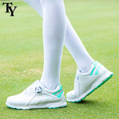 女防水防滑鞋 亲子款 子旋钮鞋 高尔夫女鞋 带golf球运动鞋 高尔夫球鞋