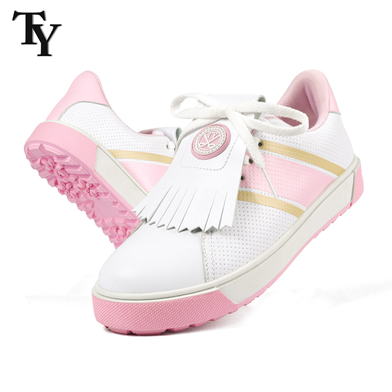 TY高尔夫女士球鞋复古流苏舒适