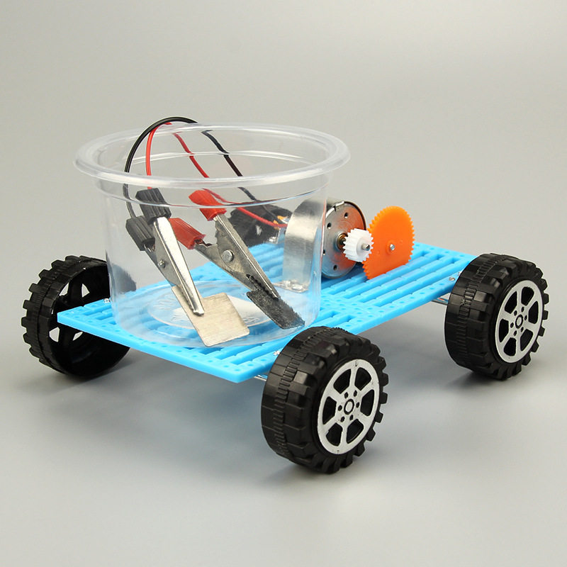小学生科学实验教具盐水动力车儿童科技小制作diy化学手工小发明