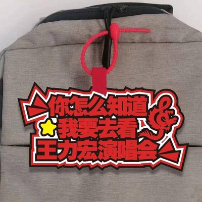 王力宏演唱会周边应援不织布包挂件行李箱挂件背包应援挂件应援牌