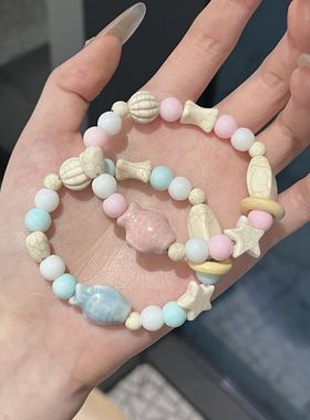 可爱小鱼陶瓷手链卡通百搭情侣