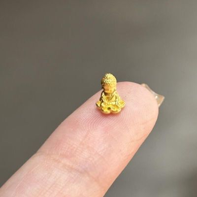 超精致金色迷你无相佛摆件心诚则灵保平安国风送礼物家用小摆件
