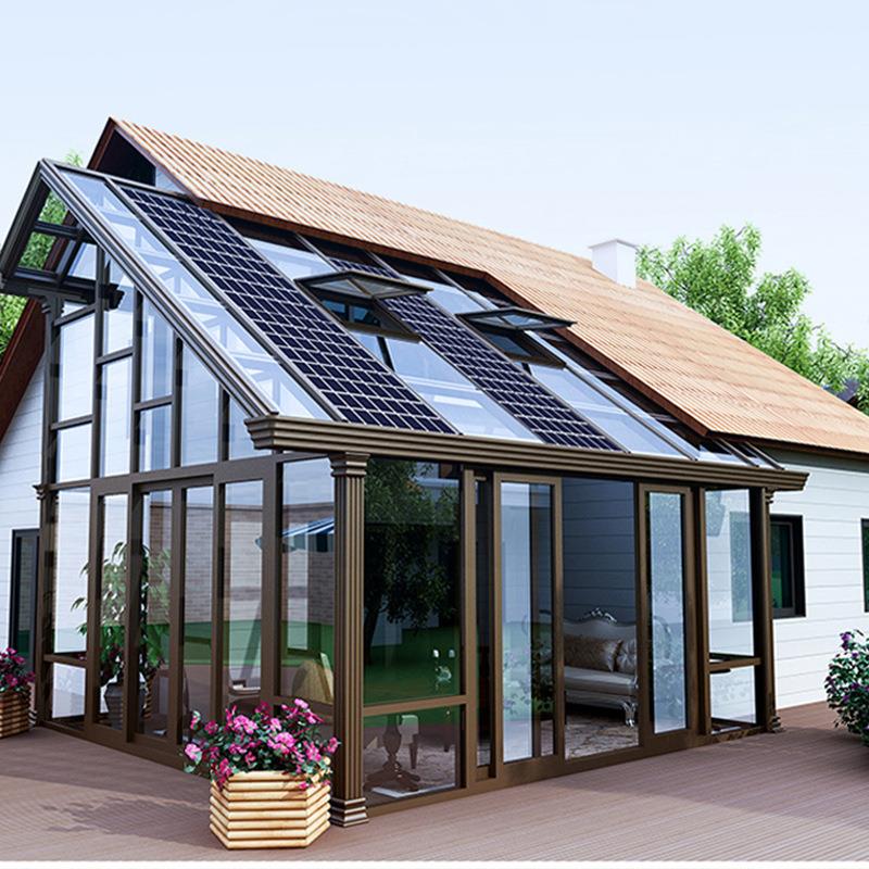 太阳能发电系统家用220v并网机别墅屋顶雨棚光伏板阳光房全套供电