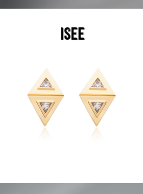 ISEEJewelry现货简约设计职场百搭小巧款微光耳钉耳饰