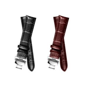 上海牌真皮表带吸汗透气手表带配件男女蝴蝶双按扣精钢带原装表带