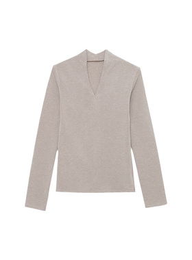 木岸muan杜松子打底衫定制V领高级宽松冬季保暖百搭上衣D-JD-8528