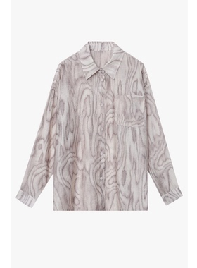 木岸muan定制艺术高级晕染长袖衬衫宽松百搭简约上衣女YJ-23281