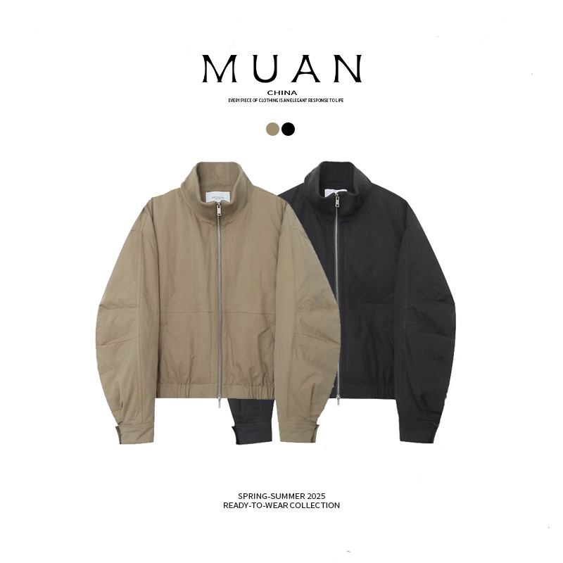 木岸muan巴恩羽绒服定制90白鸭羽绒冬季保暖立领外套女MG-F8093