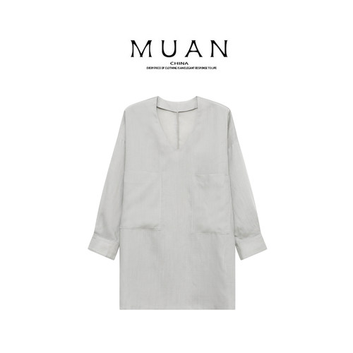 木岸muan威尔士上衣定制休闲百搭高级老钱长袖上衣女CQ-YJ-25212