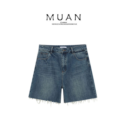 木岸muan橡树短裤夏季定制高级显瘦百搭休闲简约短裤女X-KW-80005