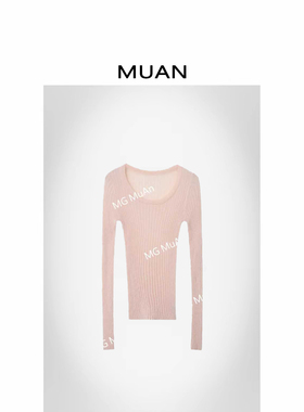 木岸muan隐约针织衫圆领版定制100克高级针织套头上衣DG3-103-1