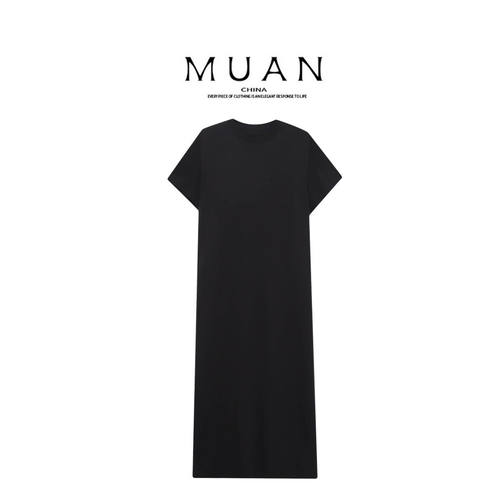 木岸muan玛丽安连衣裙夏季高级百搭松弛感短袖连衣裙女X-YJ-25225