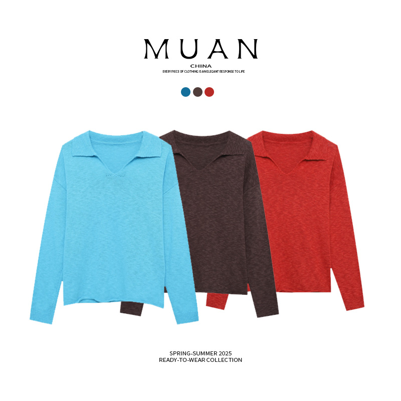 木岸muan佛罗里达毛衣定制418克毛衣冬季保暖打底T恤衫D-DG3-162