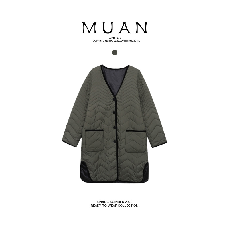 木岸muan纳西索棉服定制冬季保暖加厚长袖上衣外套女D-YJ-25096