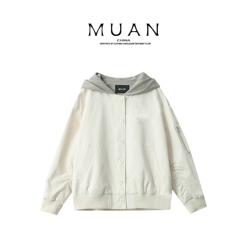 木岸muan空军一号外套高级百搭春秋定制棒球服外套女YJ-23546