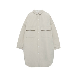 F8630 木岸muan达闻西棉服定制100%纯棉棉服长款 保暖上衣外套D