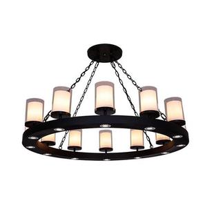 新中式多头吊灯酒店会所大型圆形灯饰客厅饭店餐厅包间茶楼灯具