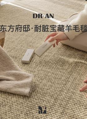 DRAN耐脏 新西兰进口羊毛地毯家用客厅茶几侘寂风轻奢现代极简