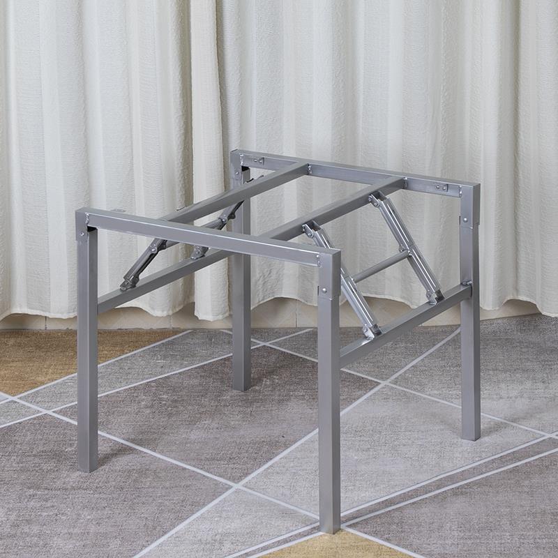 银灰正方形折叠桌架 桌子支架餐台脚桌子腿餐桌脚 铁架子折叠桌腿