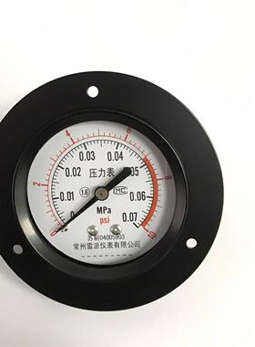 63mm 轴向压力表 背接头 压力0-10psi 0.07mpa 双刻度显示 y-60z