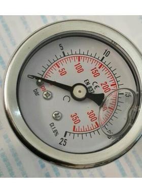 轴向耐震压力表 前面直径47mm 背面直径41mm 压力0～25bar 350psi