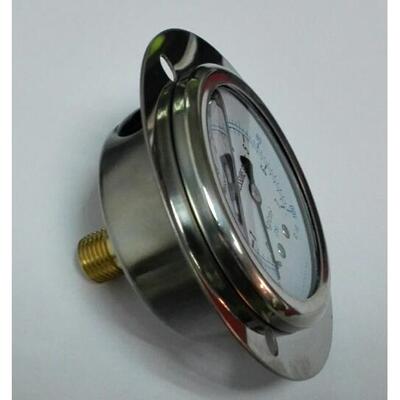 轴向抗振震压力表 pressure gauge 7kgcm2 100psi yn_60zt 双刻度