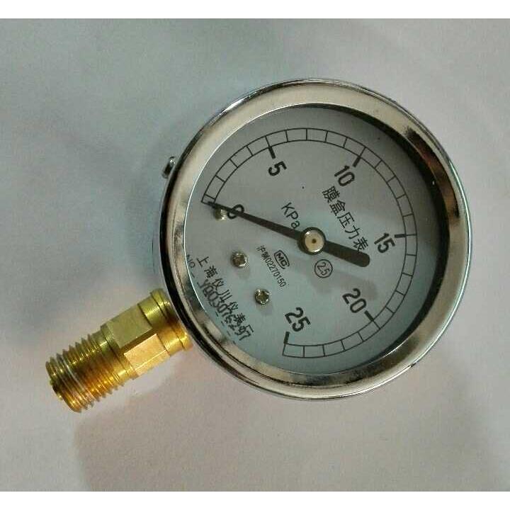 膜盒压力表 ye-60 0-25kpa m14x1.5 上海仪川仪表厂 度 2.5级