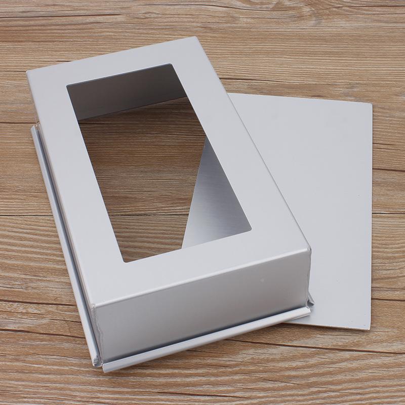 长形方戚风SMI蛋糕模英具阳极固底斯模活底烘焙工具89慕101214寸