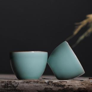 家用 青瓷功夫茶杯主人杯单个杯子龙泉手工陶瓷品茗杯茶具茶盏中式