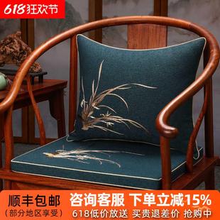 茶桌椅座垫四季 坐垫椅子垫加厚新中式 通用餐椅凳子垫子可拆洗椅垫