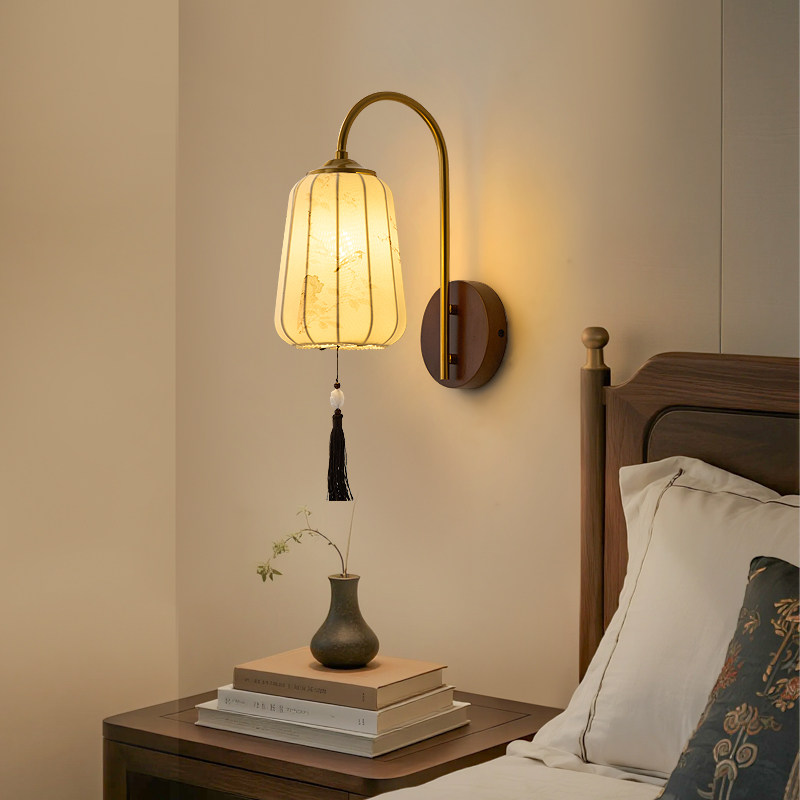 2026新款新中式宋代美学壁灯客厅主卧走廊墙灯中古风卧室床头壁灯