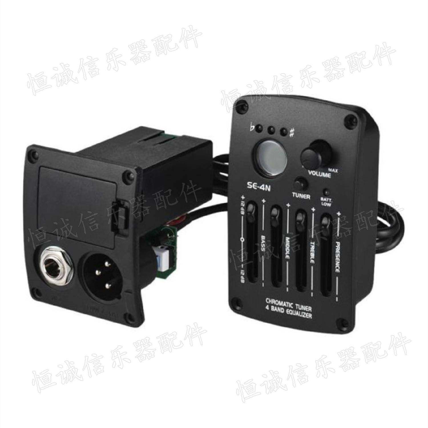 吉他拾音器古典民谣木吉他拾音器电箱吉他SE-4N四段液晶均衡器EQ