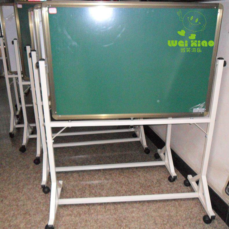 双面磁性教学支架式移动翻转大黑板大白板单面绿板幼儿园移动黑板
