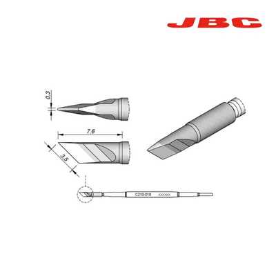 JBC 精密型手柄专用C210烙铁头 210-018刀形烙铁头 1