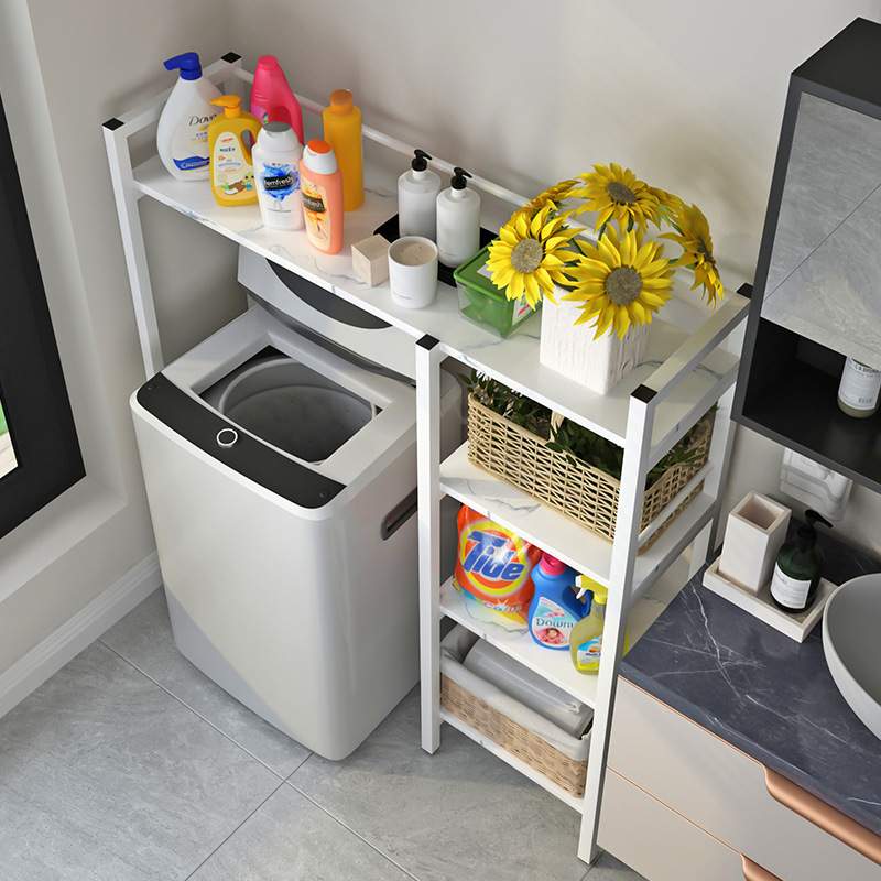 洗衣机置物架滚筒翻盖洗衣机上方收纳架子浴室阳台落地收纳架