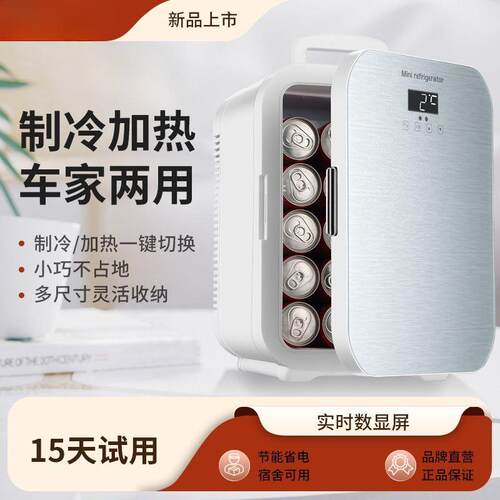 车载迷你小冰箱宿舍出租房小型母乳单人用冷藏箱车家两用