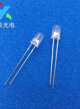 5MM白发翠绿色LED灯珠雾状短脚f5绿光发光二极管绿灯