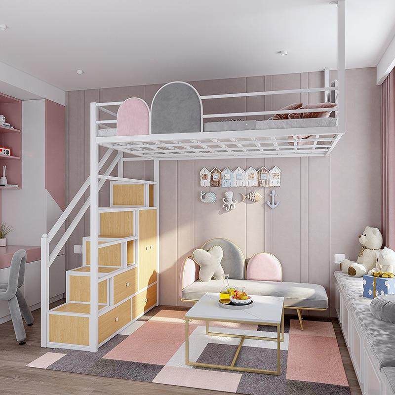 铁艺高架床上床下桌复式二楼床高低床省空间楼阁式床铁架床双层床,纺织面料/辅料/配套,纺织机械配件,淘宝优惠券,粉丝福利购,淘宝优惠卷