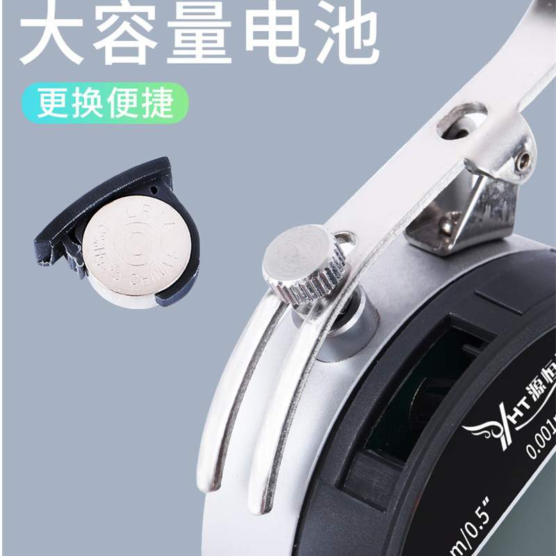 源恒通管厚规百千分位数显厚度规钢铝管材吸管壁厚测厚仪表12.7mm