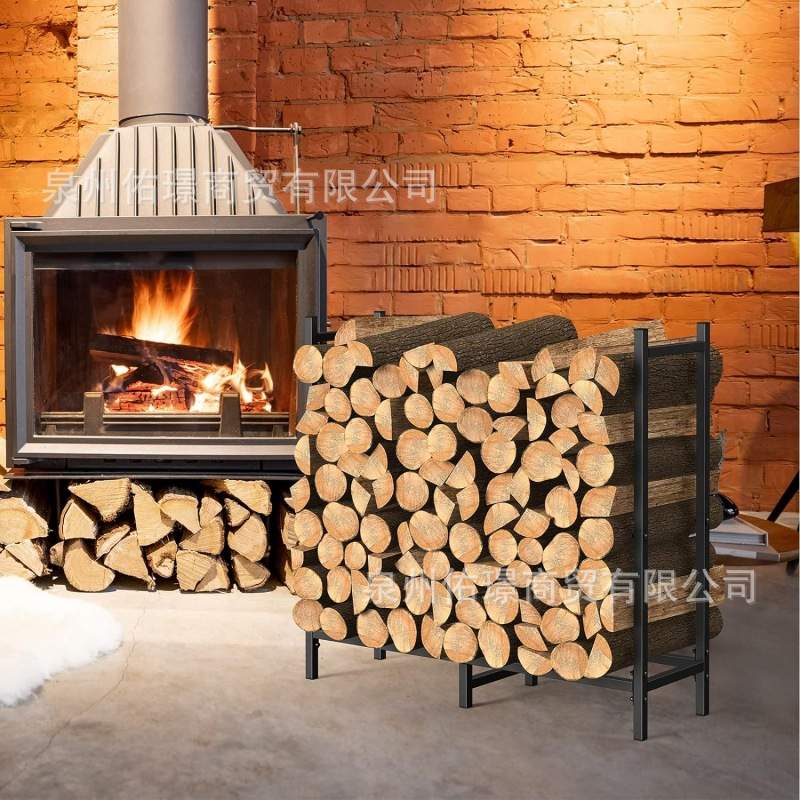 方形管铁艺柴火架室内户外储存承重型木柴堆放置物架壁炉木头架