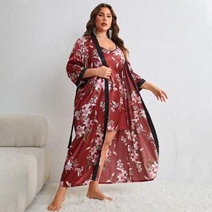 plus size lace nightgown fat ladies nightdress pajamas suit